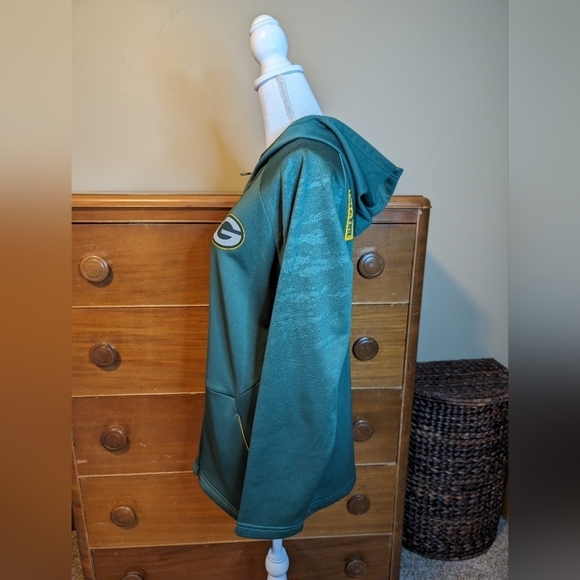 FANATICS GREEN Bay Packers NFL Embroidered Stitched Logo SWEATSHIRT - Picture 6 of 14